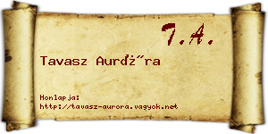 Tavasz Auróra névjegykártya
